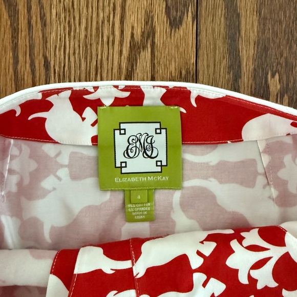 Elizabeth McKay Elephant Printed Skirt with Gold Buttons - Picture 2 of 4